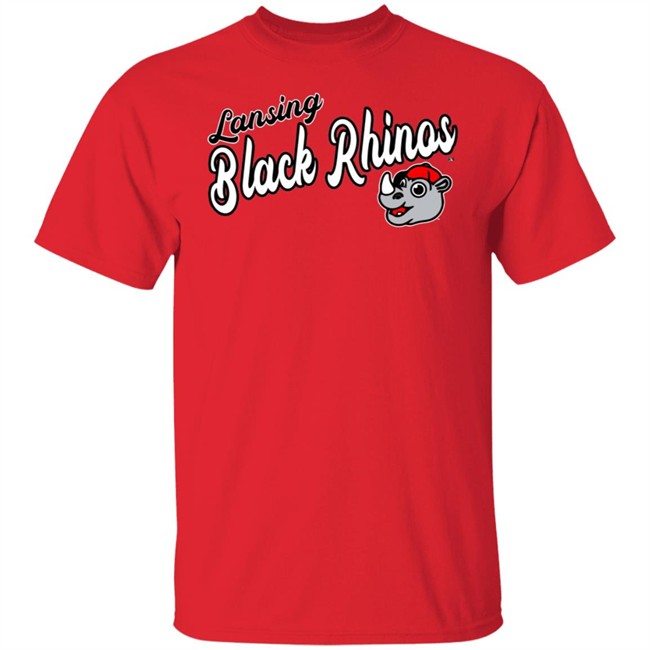 Lansing Black Rhinos Jaali Red T Shirt