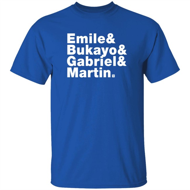 Jonathan David Emile & Bukayo & Gabriel Martin Shirt Jonathan David Emile & Bukayo & Gabriel Martin Shirt