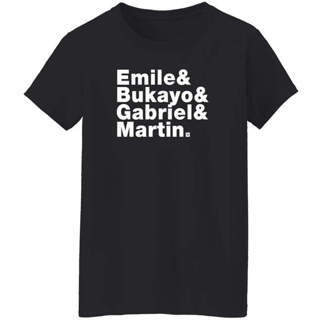 Jonathan David Emile & Bukayo & Gabriel Martin Shirt Jonathan David Emile & Bukayo & Gabriel Martin Shirt