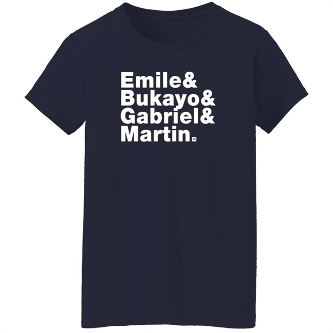 Jonathan David Emile & Bukayo & Gabriel Martin Shirt Jonathan David Emile & Bukayo & Gabriel Martin Shirt