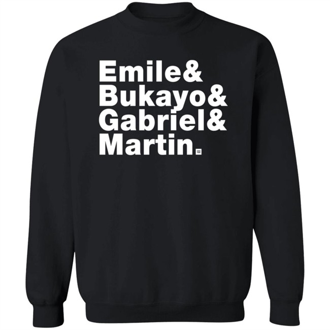 Jonathan David Emile & Bukayo & Gabriel Martin Shirt Jonathan David Emile & Bukayo & Gabriel Martin Shirt