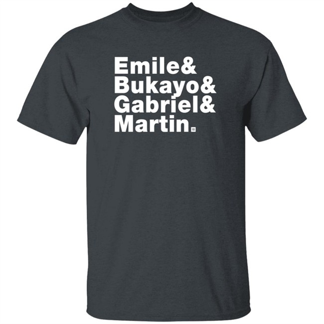 Jonathan David Emile & Bukayo & Gabriel Martin Shirt Jonathan David Emile & Bukayo & Gabriel Martin Shirt