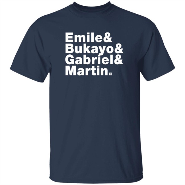 Jonathan David Emile & Bukayo & Gabriel Martin Shirt Jonathan David Emile & Bukayo & Gabriel Martin Shirt