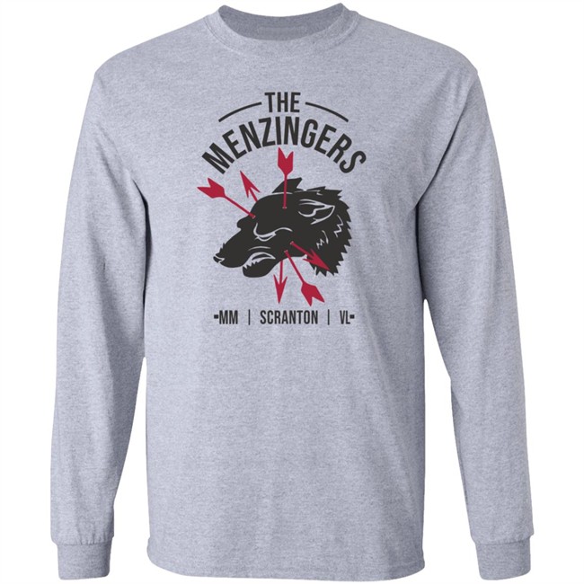The Menzingers Merch Dog Arrows Charcoal Shirt The Menzingers Merch Dog Arrows Charcoal Shirt