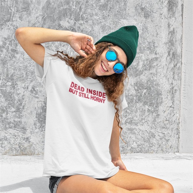 Shirts That Go Hard Dead Inside But Still Horny Tee Shirt Mindyourself Shop Shirts That Go Hard Dead Inside But Still Horny Crewneck Sweatshirt Mindyourself Shop