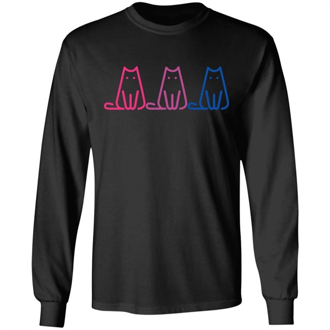 Cahlaflour Bisexual Pride Cat Shirt Cahlaflour Bisexual Pride Cat Shirt