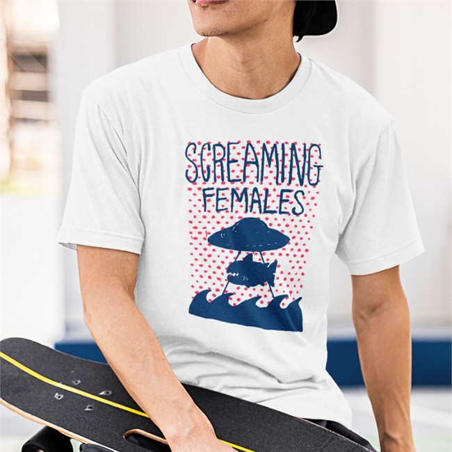 Screaming Females Merch Store Shark UFO T Shirt Screaming Females Merch Store Shark UFO Screaming Females Shirts