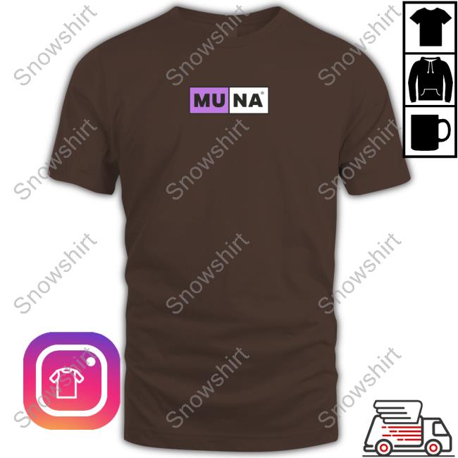 Muna Merch Sad Soft Pop Songs Logo Brown t shirt