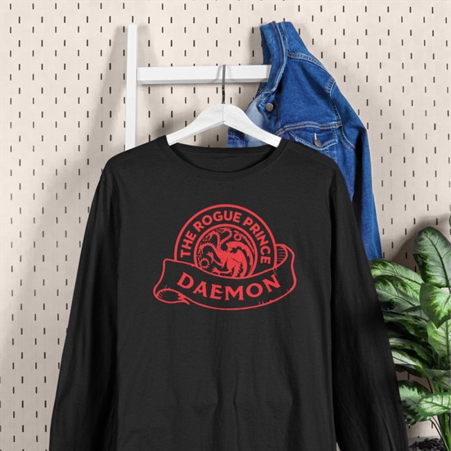 House Of The Dragon Fire & Blood The Rorue Prince Daemon Tee History Of Westeros Podcast