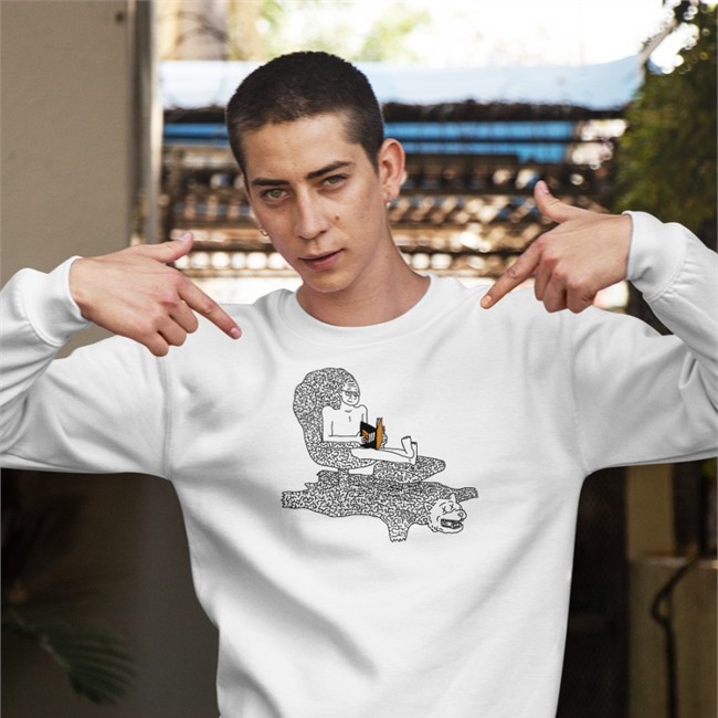 Bitcoinmagazine Merch The Big-Brain Magazine Reader Hoodie