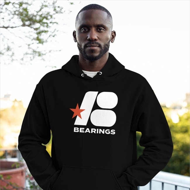 Bearings Hooded Sweatshirt Down Right Merch Bearings Black Hooded Sweatshirt Bearings Band