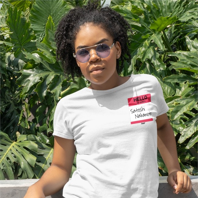 Fomo21 Merch Hello My Name Is Satoshi Nakamoto Shirts Isabellasg3
