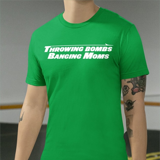 Barstool Sports Store Throwing Bombs Banging Moms Hoodie Zach Wilson KFC Barstool
