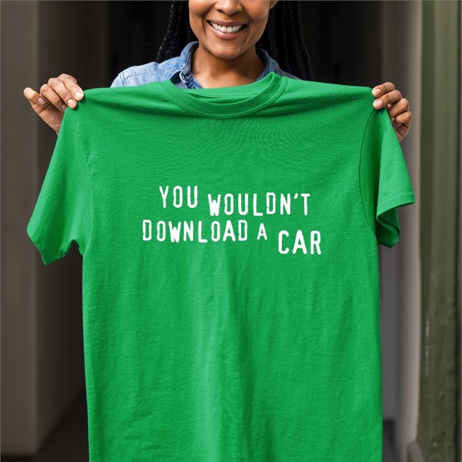 You Wouldn't Download A Car Long Sleeve Tee Black Trey The Explainer