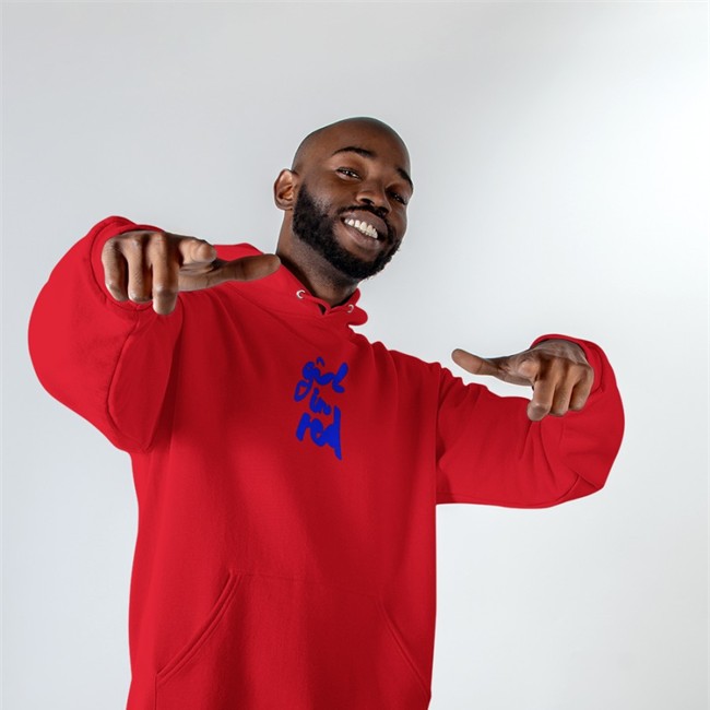Girl In Red Merch Shiny Blue Thread Hooded Sweatshirt Long Sleeve