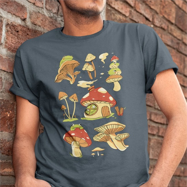 Black Boomerna Merch Boomerna Mushroom Tee Shirt