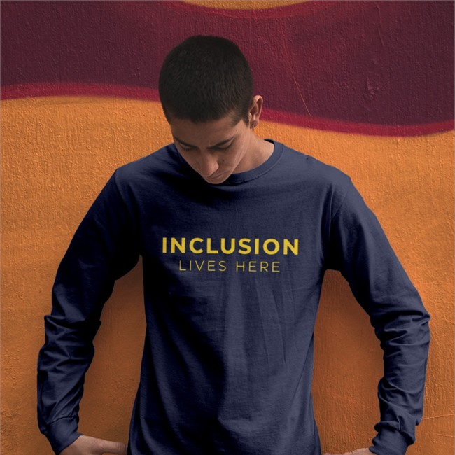 Inclusion Lives Here Tee Shirt Friends Cath Maureen Mccormick