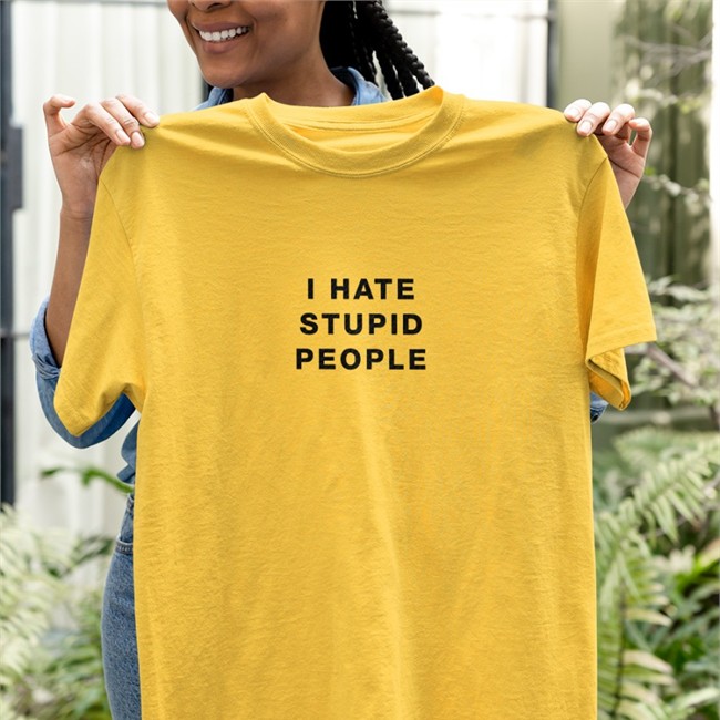 I Hate Stupid People Tee Red Susu