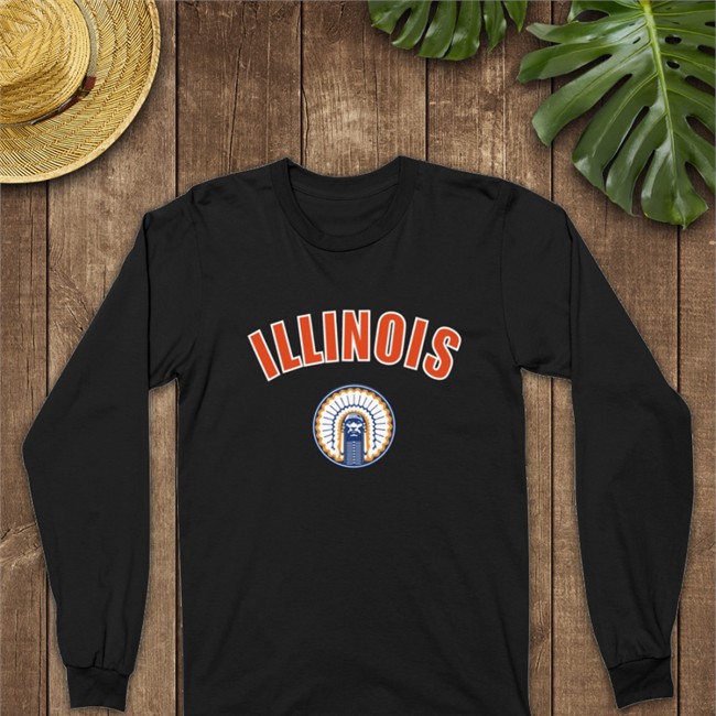 Illinois Shirts Chief Illiniwek Illinois Hoodie