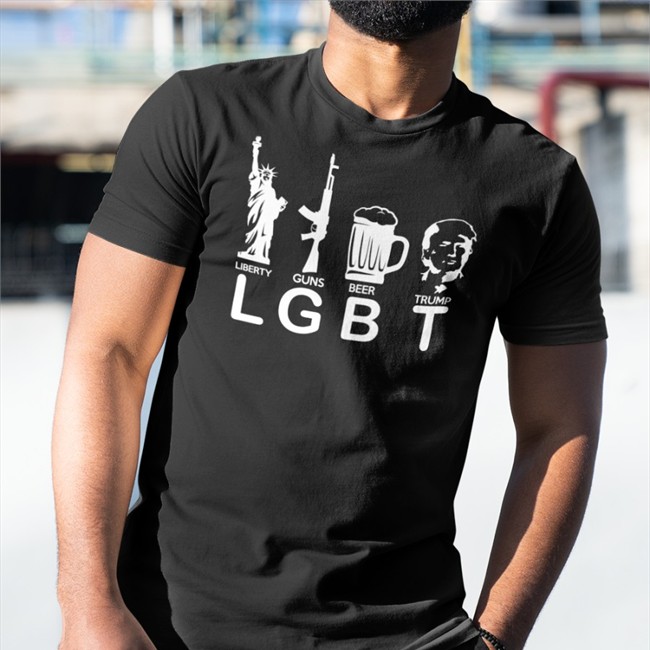Lgbt Liberty Guns Beer Trump T Shirt