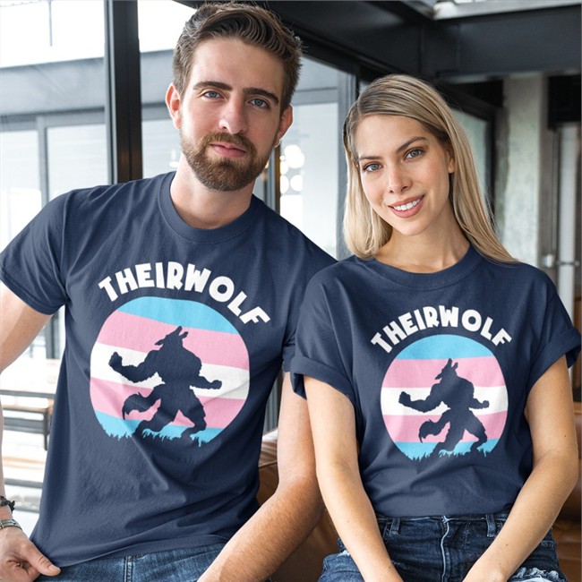 Theirwolf Trans Pride Lgbt Hoodie Theirwolf Trans Pride Lgbt Tee Shirt Transgender Flag Bvdgrrl