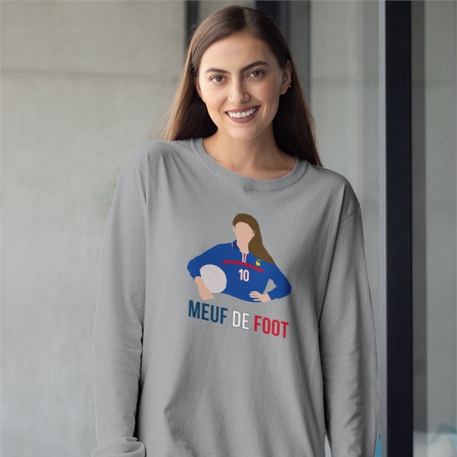 Meuf De Foot Long Sleeve T Shirt Lee-Roy Kabeya Meuf De Foot T Shirt Foot Dimanche Merch L'équipe Du Soir
