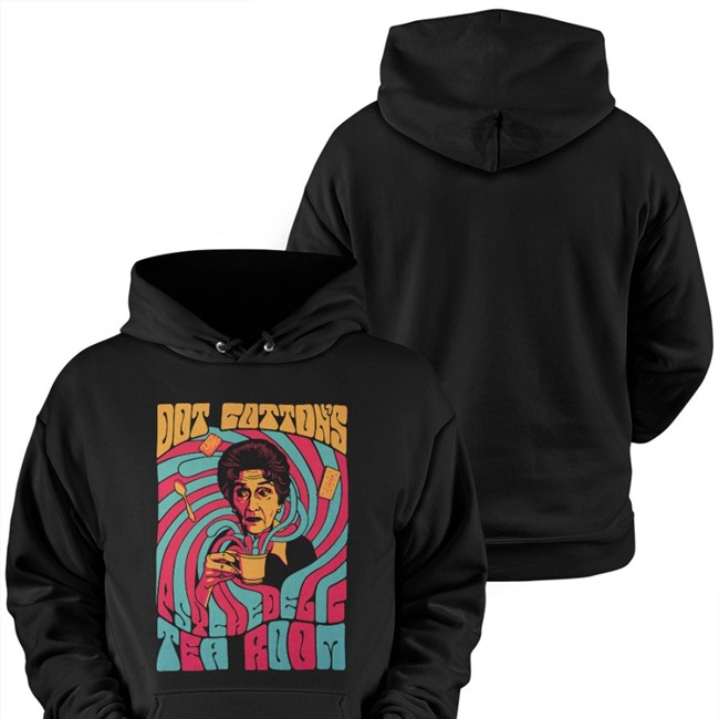 Jimllpaintit Dot Cotton's Psychedelic Tea Room T Shirt Jimllpaintit Black Dot Cotton's Psychedelic Tea Room T Shirt