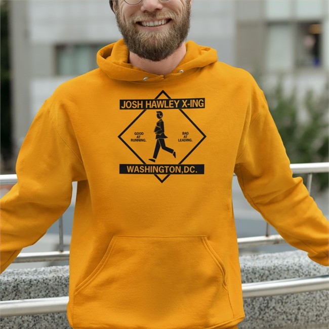 Josh Hawley X-Ing Washington Dc Good At Running Bad At Leading Raygun Merch Josh Hawley Crossing Shirt