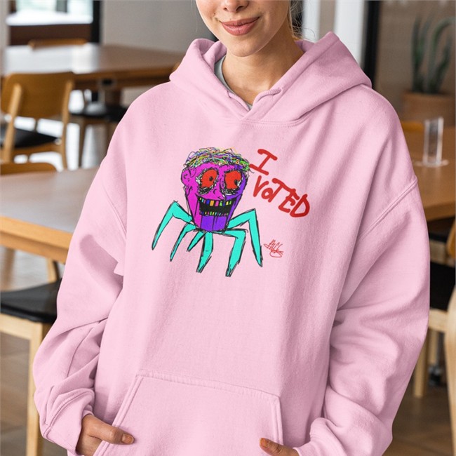 I Voted Sticker Hoodie