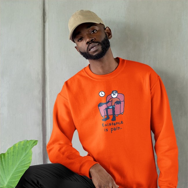 Beetle Moses Shop Existence Is Pain Hooded Sweatshirt