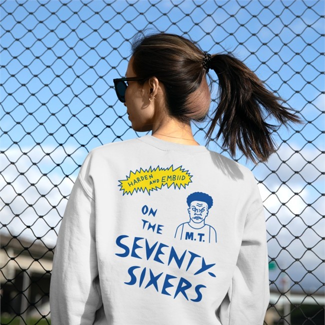Cookies Hoops Store The James And Joel Experience Harden And Embiid On The Seventy Sixers Hooded Sweatshirt
