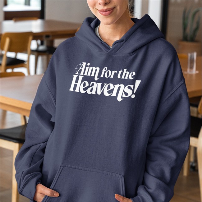 Neon White Merch Aim For The Heavens Sweatshirt By Ben Esposito