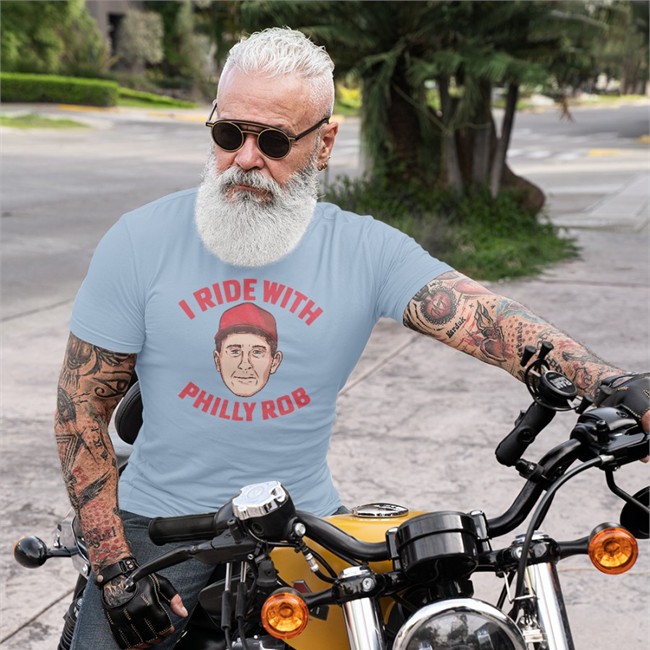 I Ride With Philly Rob Shirt White Barstool Philly Barstool Sports Store Bryce Harper I Ride With Philly Rob Shirt