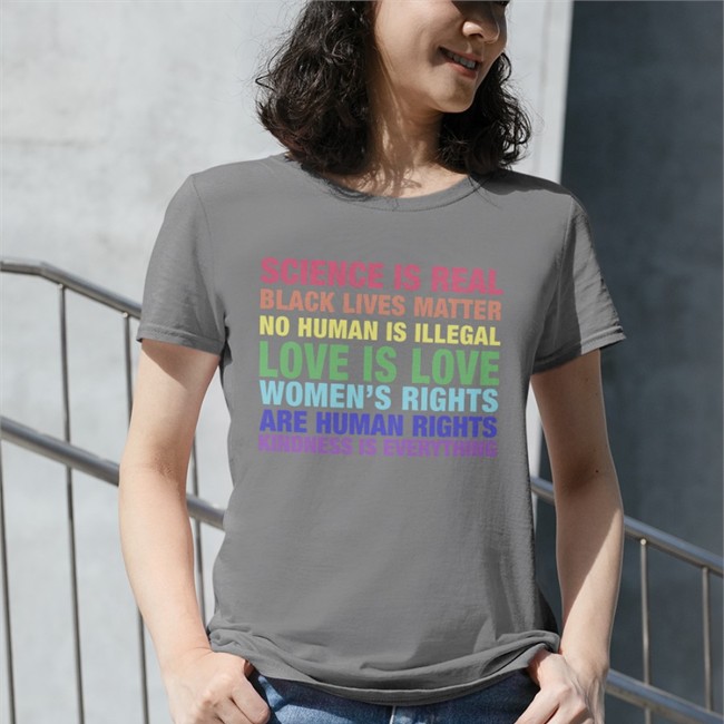 Science Is Real Black Lives Matter No Human Is Illegal Love Shirt 2022