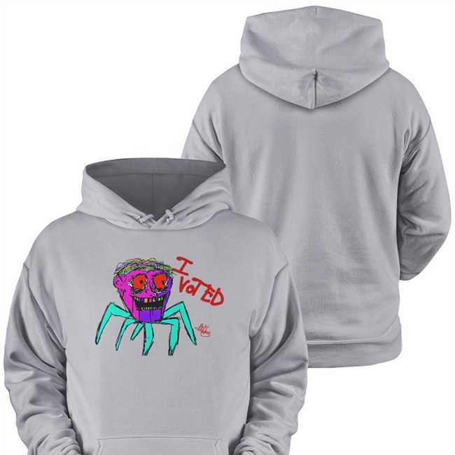 I Voted Sticker Hoodie I Voted Sticker Hoodie