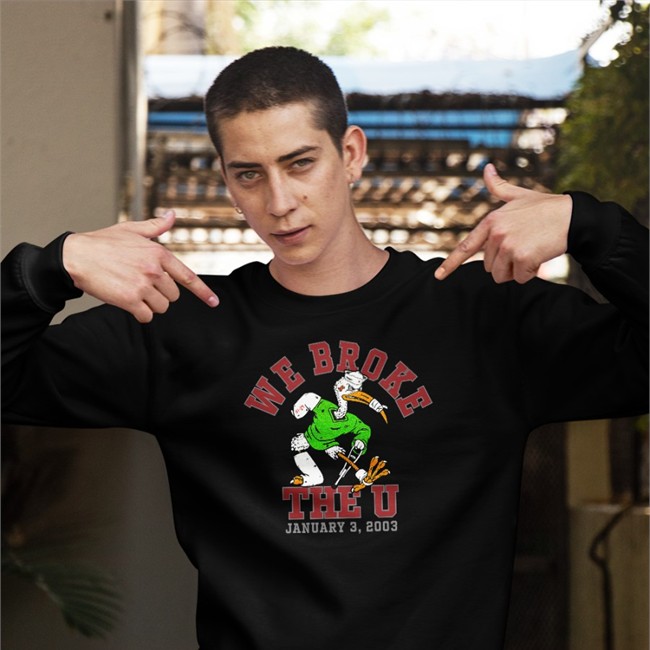 Eleven Warriors Merch We Broke The U January 3 2003 Hooded Sweatshirt Jason Priestas We Broke The U T Shirt