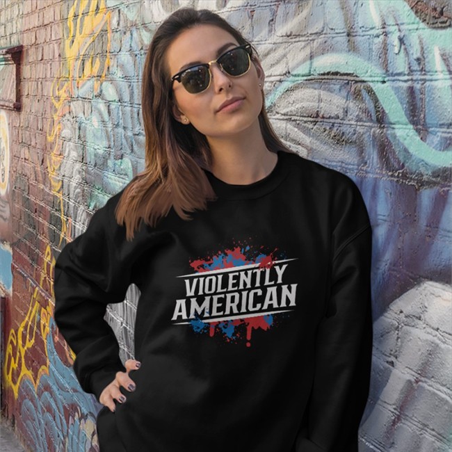 The Fat Electrician Merch Violently American Sweatshirt