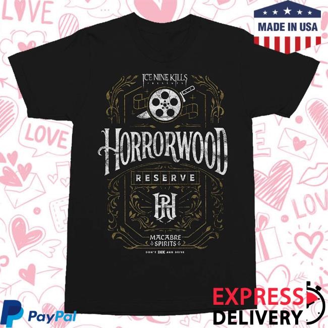 Official Ice Nine Kills Merch Store Horrorwood Reserve Black T Shirt Ice Nine Kills Clothing Shop Ink Merch IceNineKills