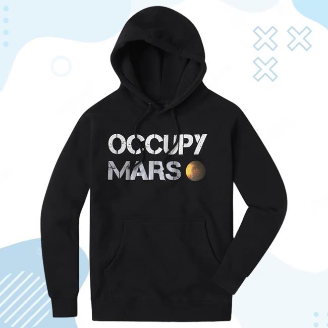 Spacex Occupy Mars New Hoodie Occupy Mars Sleeve Hoodie