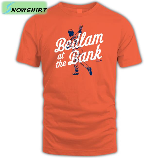 Bryce Harper Bedlam At The Bank Tee Shirt Breakingt Merch John Clark Breakingt Merch Bryce Harper Bedlam At The Bank T Shirts John Clark