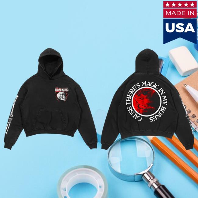 Official Interscope Records Imagine Dragons Merch Store Imagine Dragons Bones Skull Pull Over Hoodie Imagine Dragons Apparel Clothing Shop