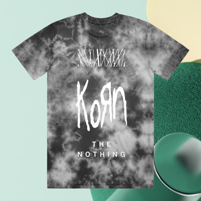 Official Korn Clothing Store Shop The Nothing Black Tie Dye Shirt 2023 Kornwebstore Merch