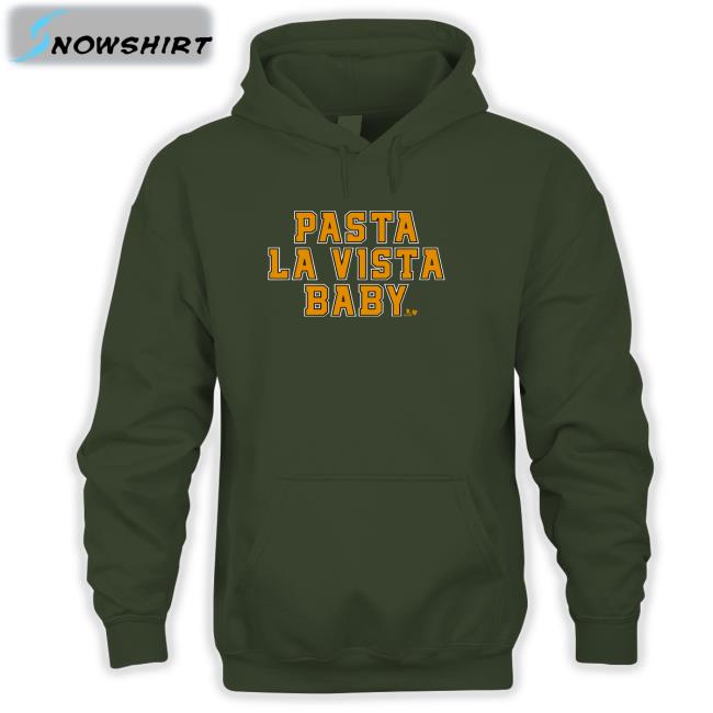 Breakingt Store David Pastrnak Pasta La Vista Baby Long Sleeved T Shirt David Pastrnak Pasta La Vista Baby Tee Breakingt Merch