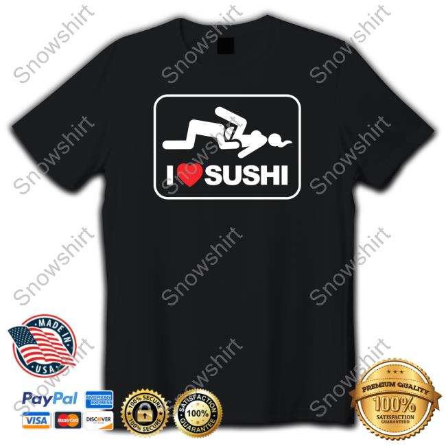 Official Danny Duncan Merch I Heart Sushi Black T Shirts Dannyduncan69