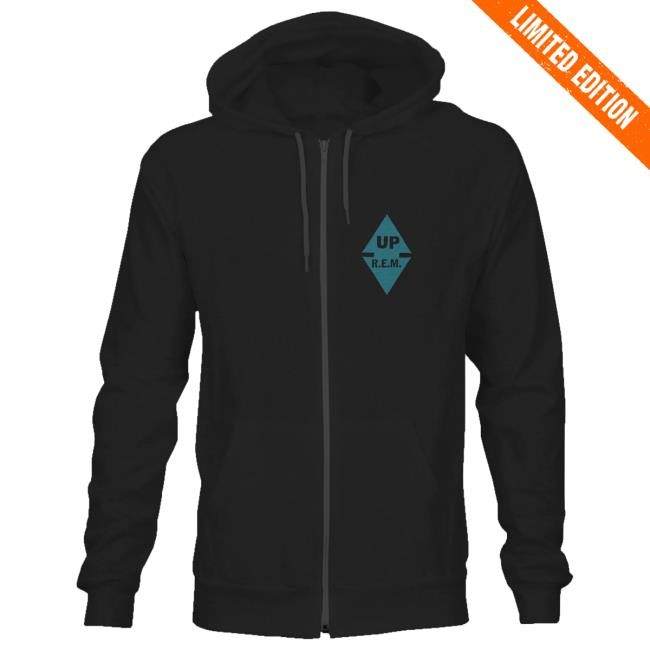 Official R.E.M. Merch Store Poe Zip Up Zip Hoodie (Black) R.E.M. Band