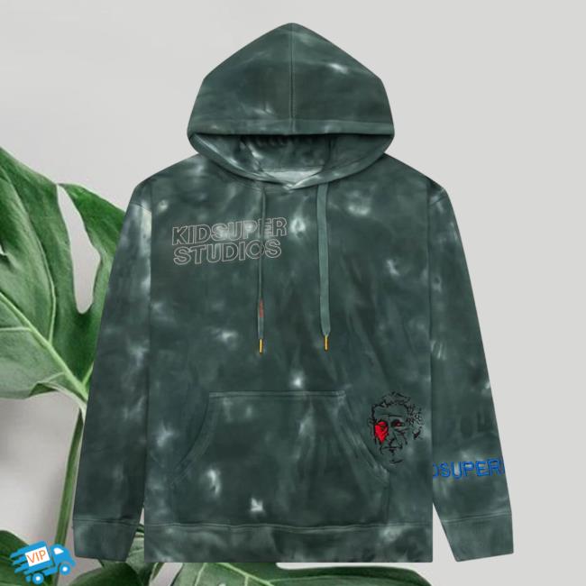 Official Feature Merch Store Shop Kidsuper Super Hoodie - Slate Tie Dye Feature Apparel Clothing