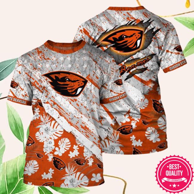 Official Banantees Oregon State Beavers Tropical Flower Style And Flag All Over Printed 3D Sweatshirts