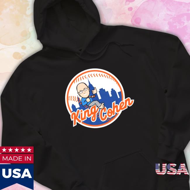 King Cohen New York Mets Cap Official King Cohen New York Mets Hooded Sweatshirt