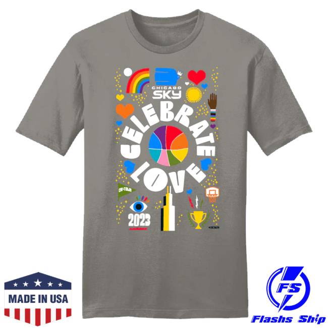 Official Chicago Sky Merch Store Celebrate Love Sweatshirt Chicago Sky Apparel Shop ChicagoSky
