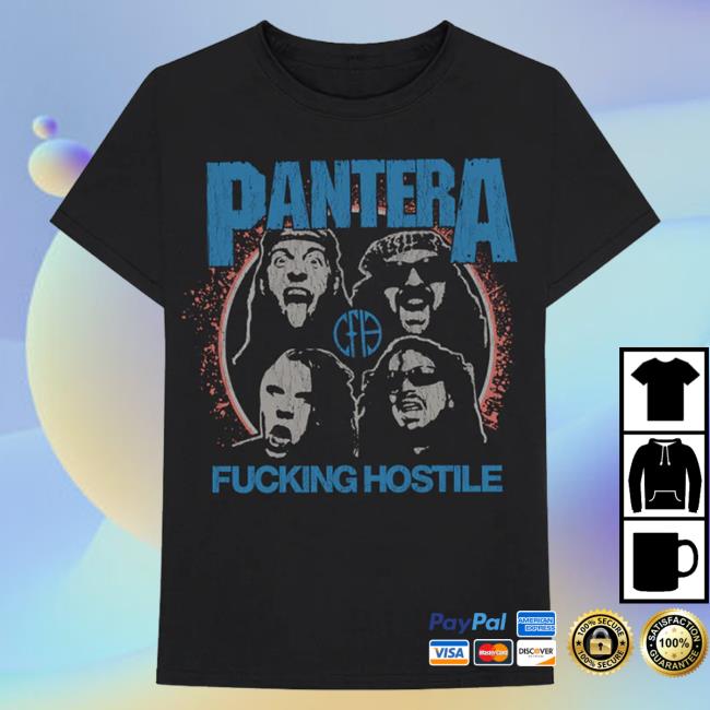 Official Pantera Merch Store Shop Pantera Four Face Hostile Top Shirt